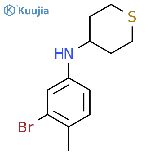 N-(3-bromo-4-methylphenyl)thian-4-amine structure