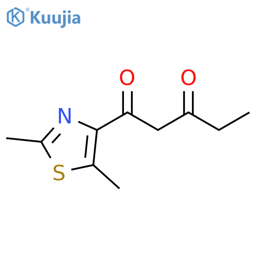 1-(dimethyl-1,3-thiazol-4-yl)pentane-1,3-dione structure