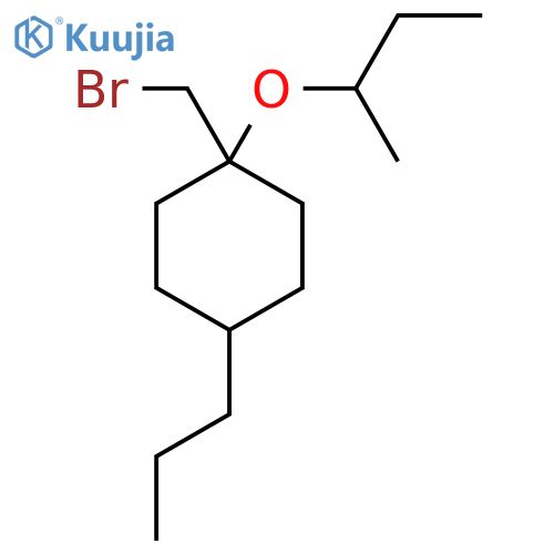 1-(Bromomethyl)-1-(butan-2-yloxy)-4-propylcyclohexane structure
