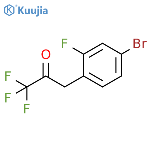 3-(4-bromo-2-fluorophenyl)-1,1,1-trifluoropropan-2-one structure