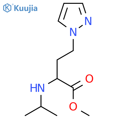 methyl 2-(propan-2-yl)amino-4-(1H-pyrazol-1-yl)butanoate structure