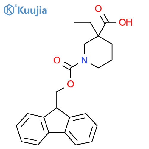 1-(((9h-Fluoren-9-yl)methoxy)carbonyl)-3-ethylpiperidine-3-carboxylic acid structure