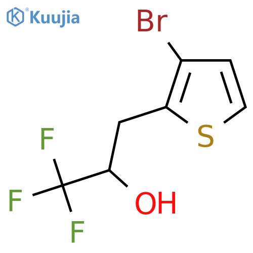 3-(3-bromothiophen-2-yl)-1,1,1-trifluoropropan-2-ol structure