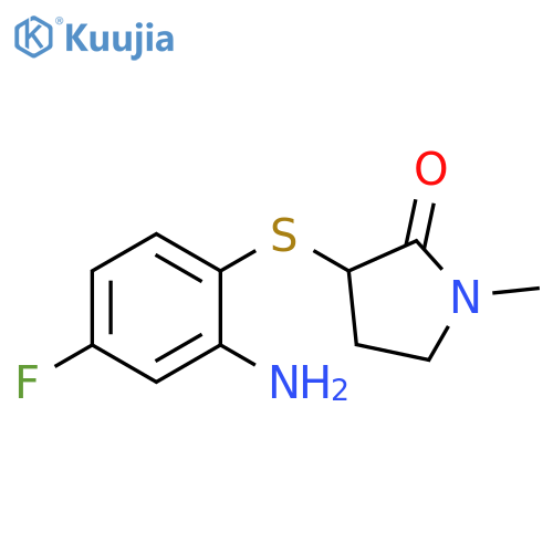 3-(2-amino-4-fluorophenyl)sulfanyl-1-methylpyrrolidin-2-one structure