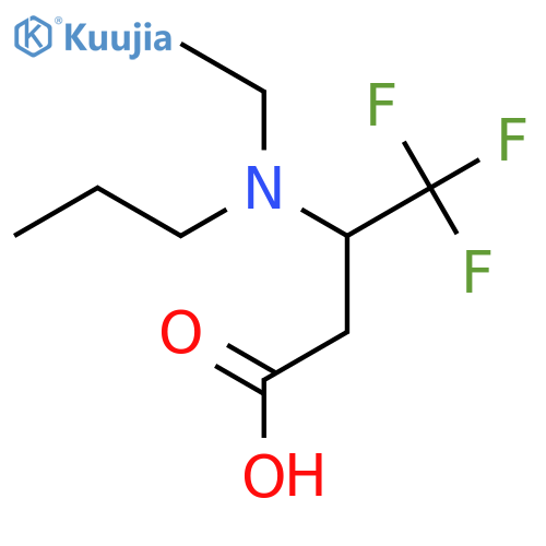 3-(Ethyl(propyl)amino)-4,4,4-trifluorobutanoic acid structure