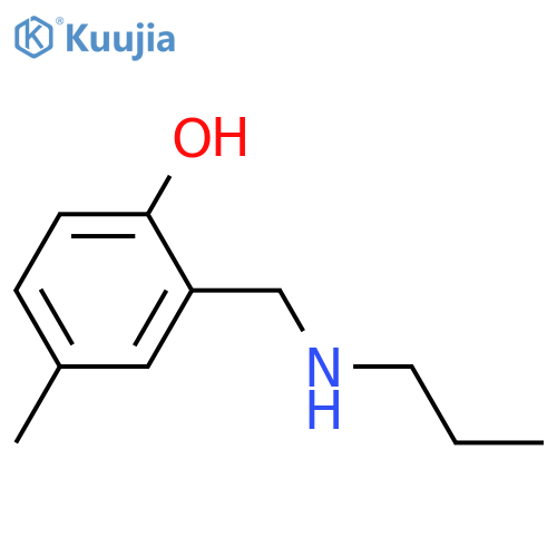 4-methyl-2-(propylamino)methylphenol structure