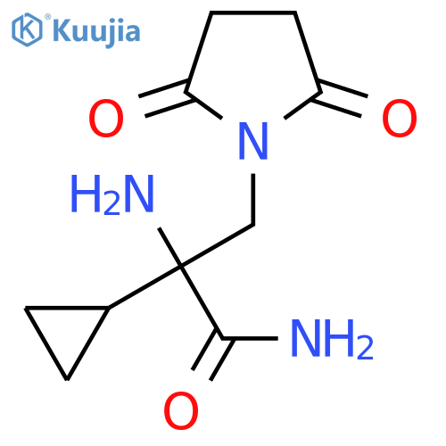 2-amino-2-cyclopropyl-3-(2,5-dioxopyrrolidin-1-yl)propanamide structure