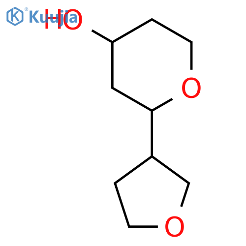 2-(oxolan-3-yl)oxan-4-ol structure