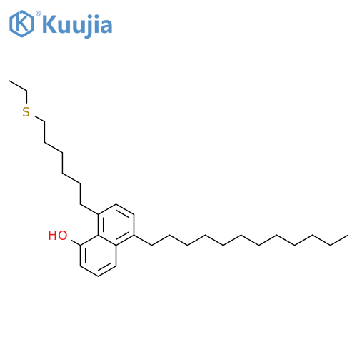 1-Naphthalenol, 5-dodecyl-8-[6-(ethylthio)hexyl]- structure