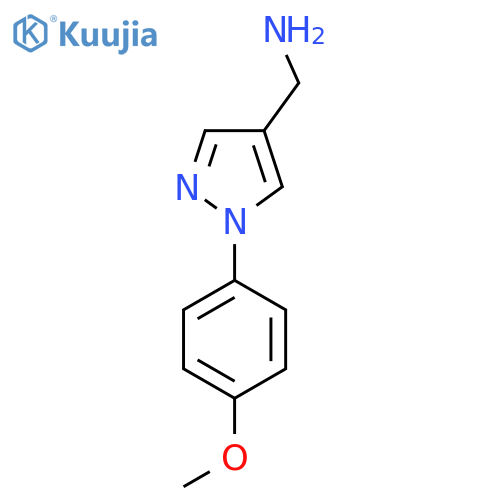 1-(4-methoxyphenyl)-1H-pyrazol-4-ylmethanamine structure