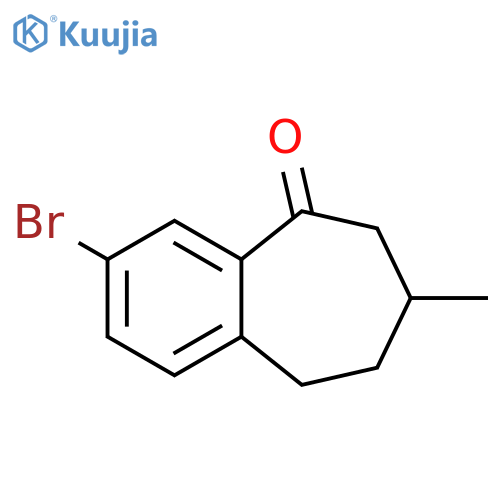 3-bromo-7-methyl-6,7,8,9-tetrahydro-5H-benzo7annulen-5-one structure