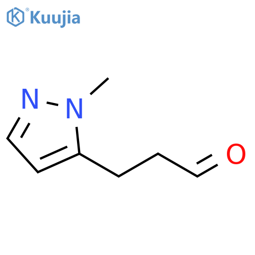 3-(1-methyl-1H-pyrazol-5-yl)propanal structure