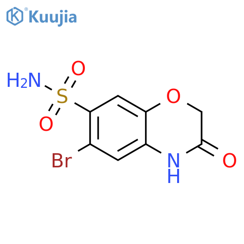 6-bromo-3-oxo-3,4-dihydro-2H-1,4-benzoxazine-7-sulfonamide structure