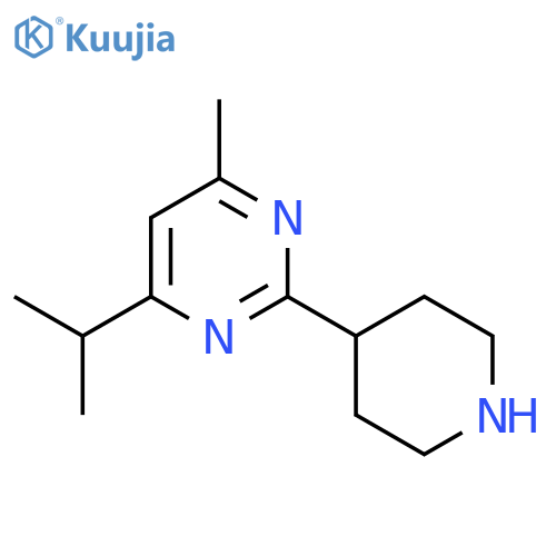 4-methyl-2-(piperidin-4-yl)-6-(propan-2-yl)pyrimidine structure