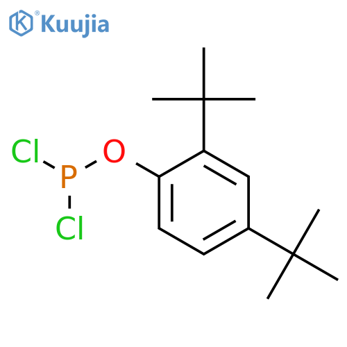 Phosphorodichloridous acid, 2,4-bis(1,1-dimethylethyl)phenyl ester structure