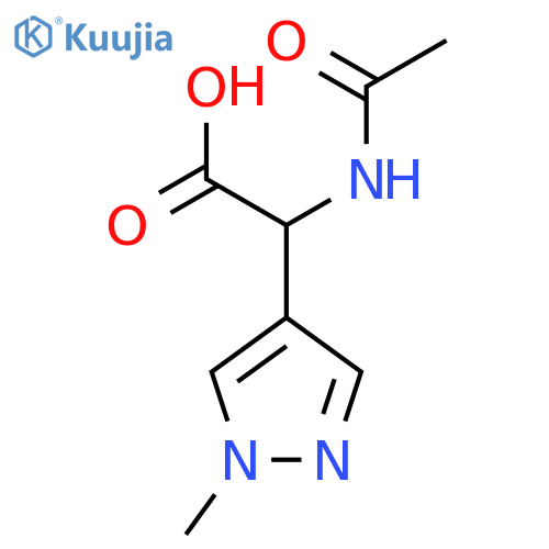 2-acetamido-2-(1-methyl-1H-pyrazol-4-yl)acetic acid structure
