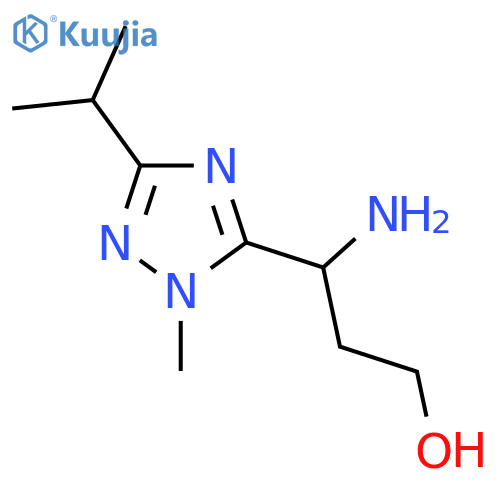 3-amino-3-1-methyl-3-(propan-2-yl)-1H-1,2,4-triazol-5-ylpropan-1-ol structure