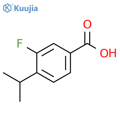 Benzoic acid, 3-fluoro-4-(1-methylethyl)- structure