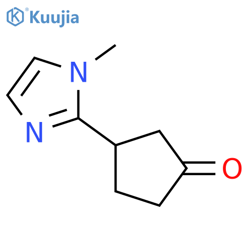 3-(1-methyl-1H-imidazol-2-yl)cyclopentan-1-one structure
