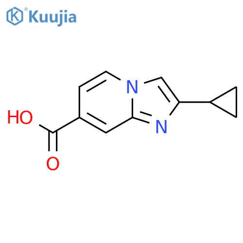 2-cyclopropylimidazo[1,2-a]pyridine-7-carboxylic acid structure