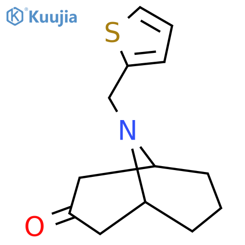 9-(thiophen-2-ylmethyl)-9-azabicyclo3.3.1nonan-3-one structure