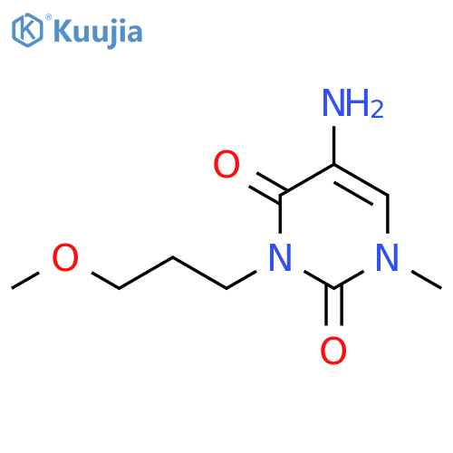 5-amino-3-(3-methoxypropyl)-1-methyl-1,2,3,4-tetrahydropyrimidine-2,4-dione structure
