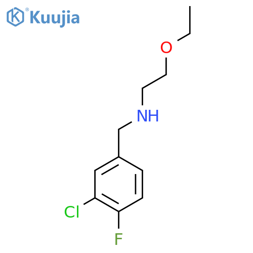 (3-chloro-4-fluorophenyl)methyl(2-ethoxyethyl)amine structure