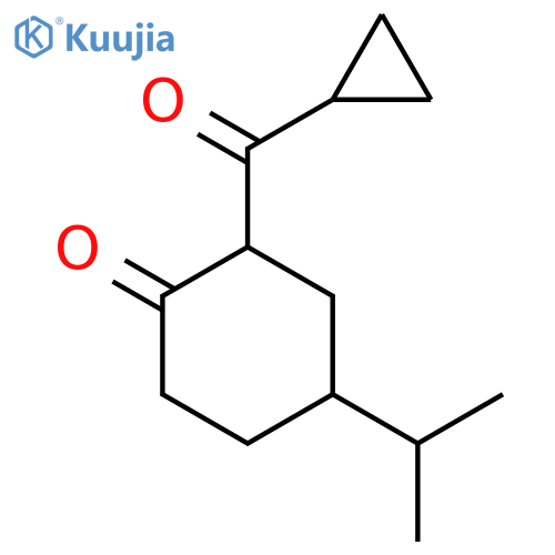 2-Cyclopropanecarbonyl-4-(propan-2-yl)cyclohexan-1-one structure