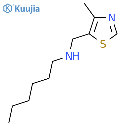 hexyl(4-methyl-1,3-thiazol-5-yl)methylamine structure