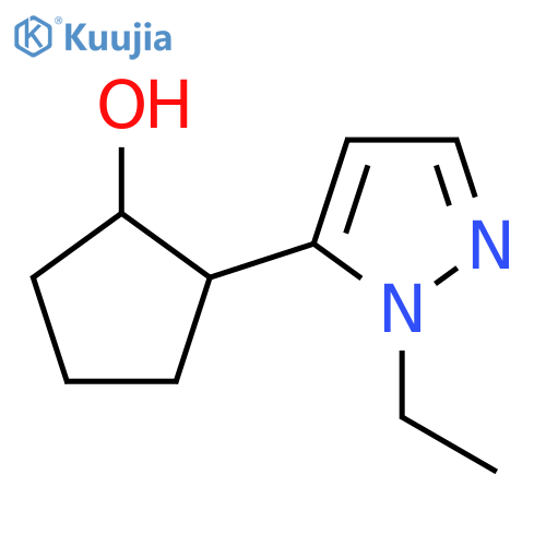 2-(1-Ethyl-1H-pyrazol-5-yl)cyclopentan-1-ol structure