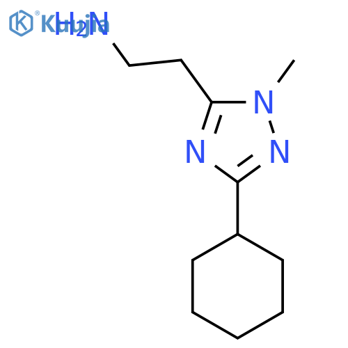 2-(3-Cyclohexyl-1-methyl-1h-1,2,4-triazol-5-yl)ethan-1-amine structure