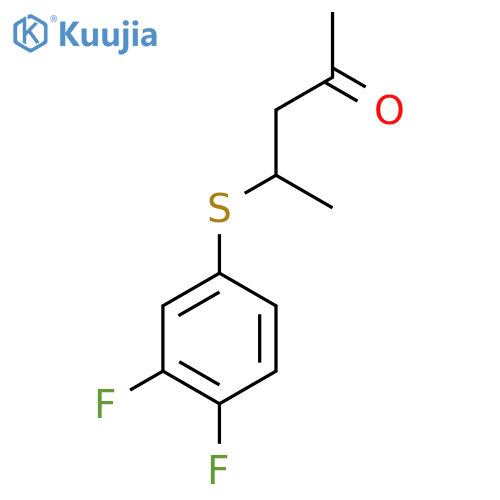 2-Pentanone, 4-[(3,4-difluorophenyl)thio]- structure