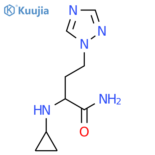 2-(cyclopropylamino)-4-(1H-1,2,4-triazol-1-yl)butanamide structure