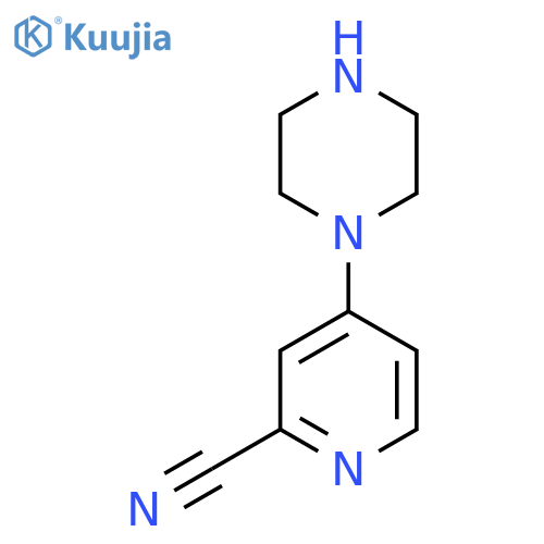 4-(piperazin-1-yl)pyridine-2-carbonitrile structure