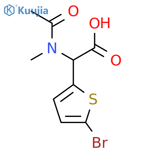 2-(5-bromothiophen-2-yl)-2-(N-methylacetamido)acetic acid structure