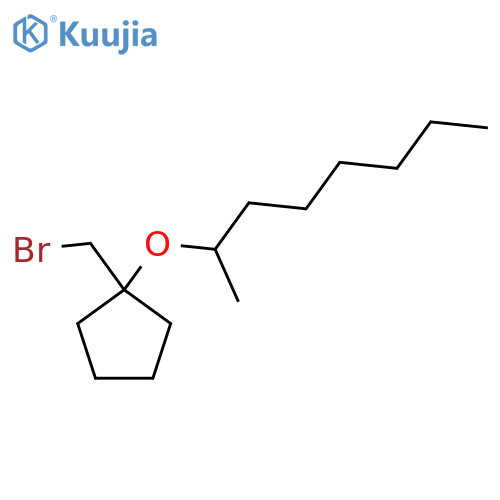 1-(bromomethyl)-1-(octan-2-yloxy)cyclopentane structure