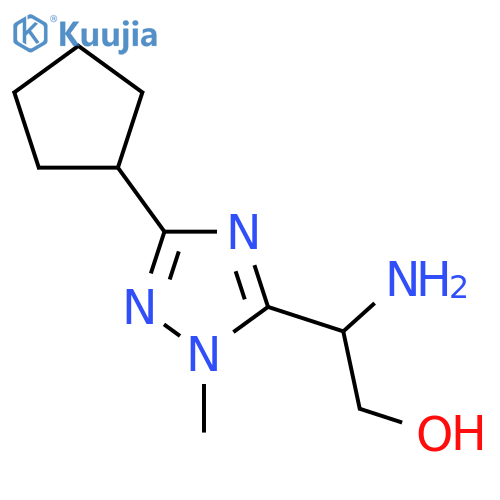 2-Amino-2-(3-cyclopentyl-1-methyl-1h-1,2,4-triazol-5-yl)ethan-1-ol structure