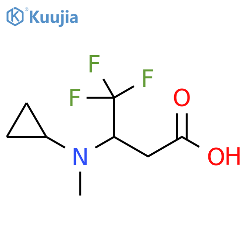 3-[cyclopropyl(methyl)amino]-4,4,4-trifluorobutanoic acid structure
