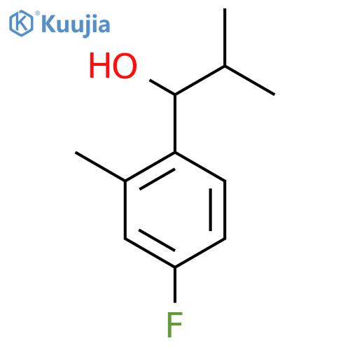 1-(4-Fluoro-2-methylphenyl)-2-methylpropan-1-ol structure