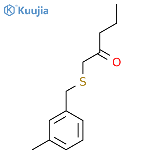 1-[(3-Methylphenyl)methylsulfanyl]pentan-2-one structure