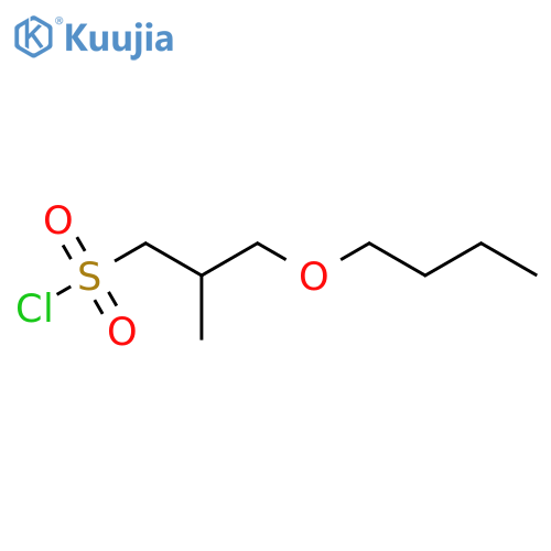 3-butoxy-2-methylpropane-1-sulfonyl chloride structure