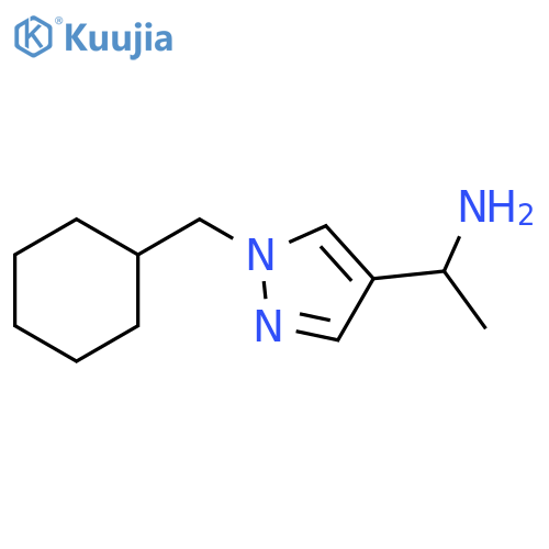 1-[1-(cyclohexylmethyl)-1H-pyrazol-4-yl]ethan-1-amine structure