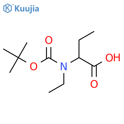 2-([(Tert-butoxy)carbonyl](ethyl)amino)butanoic acid structure