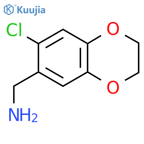 (6-Chloro-2,3-dihydro-1,4-benzodioxin-7-yl)methanamine structure