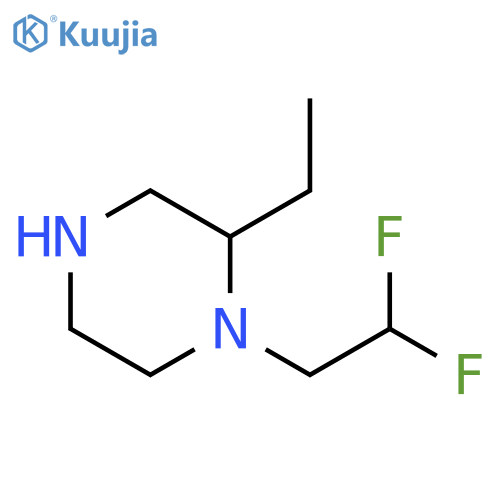 1-(2,2-difluoroethyl)-2-ethylpiperazine structure