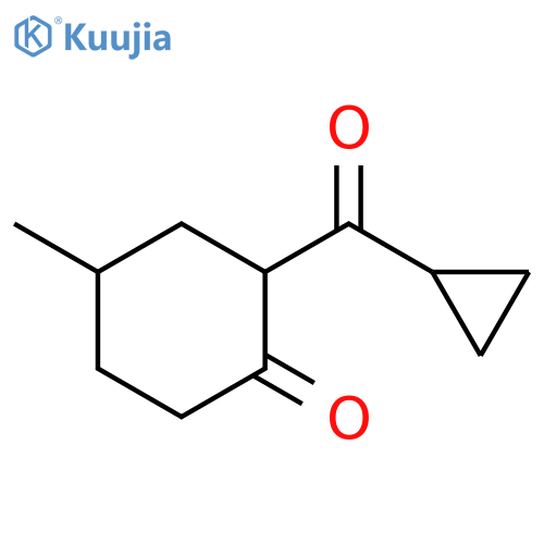 2-Cyclopropanecarbonyl-4-methylcyclohexan-1-one structure