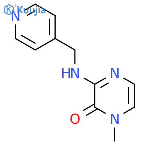 1-methyl-3-{[(pyridin-4-yl)methyl]amino}-1,2-dihydropyrazin-2-one structure