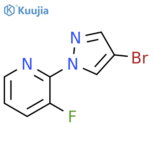 2-(4-bromo-1H-pyrazol-1-yl)-3-fluoropyridine structure