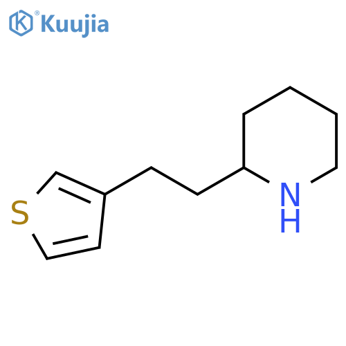 2-2-(thiophen-3-yl)ethylpiperidine structure