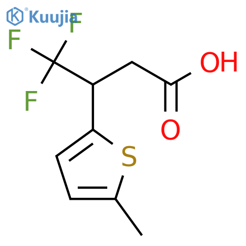 4,4,4-trifluoro-3-(5-methylthiophen-2-yl)butanoic acid structure